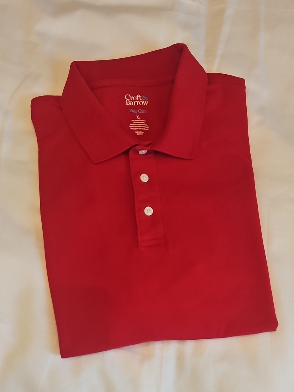 croft & barrow Men’s Bright Red Polo Shirt